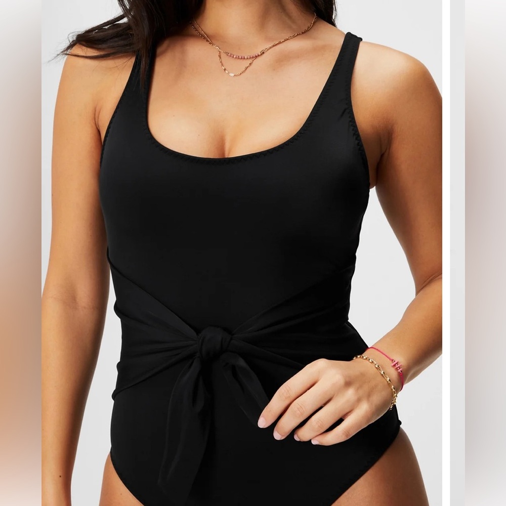 NWT Fabletics Scoop Tie Back Shaping One-Piece Swimsuit